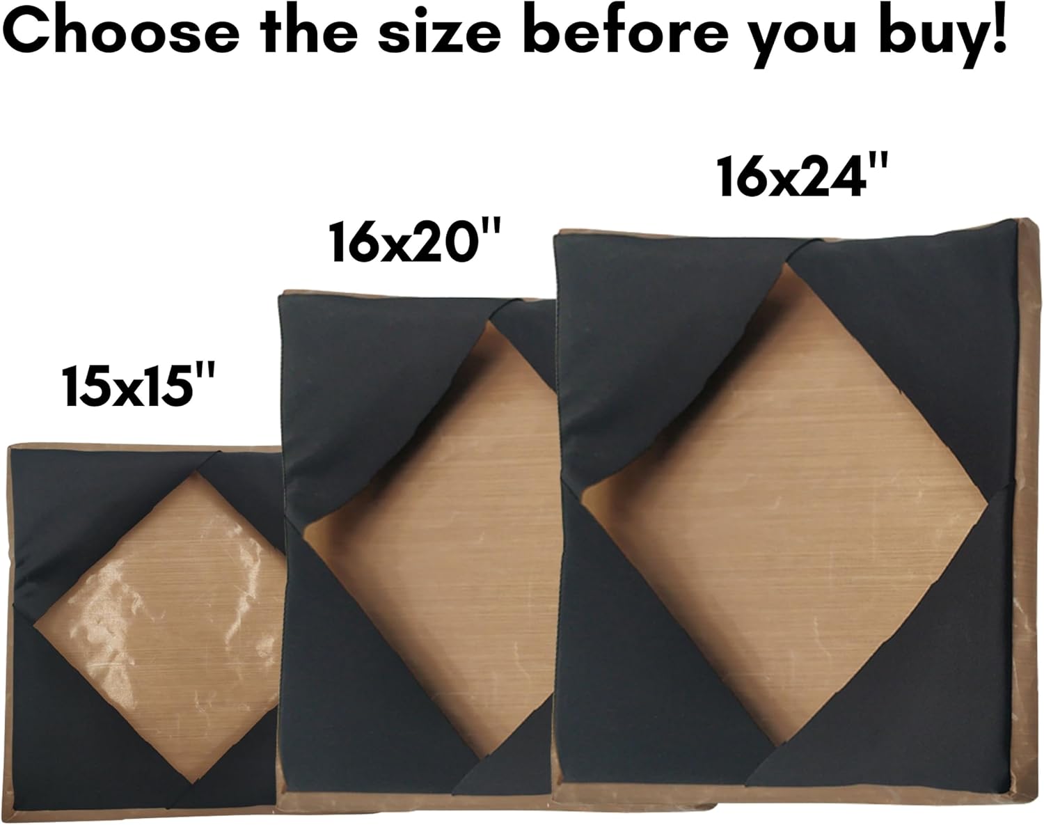 Heat Press Covers 2Pcs for Top and Bottom to Replace Teflon Sheets | 15x15/16x20/16x24 Accurate size Heat Press