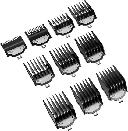 Professional for Wahl Clipper Guards Set, 10 Pcs Coded Cutting Guides #3170-400- 1/16” to 1” Compatible with All Wahl