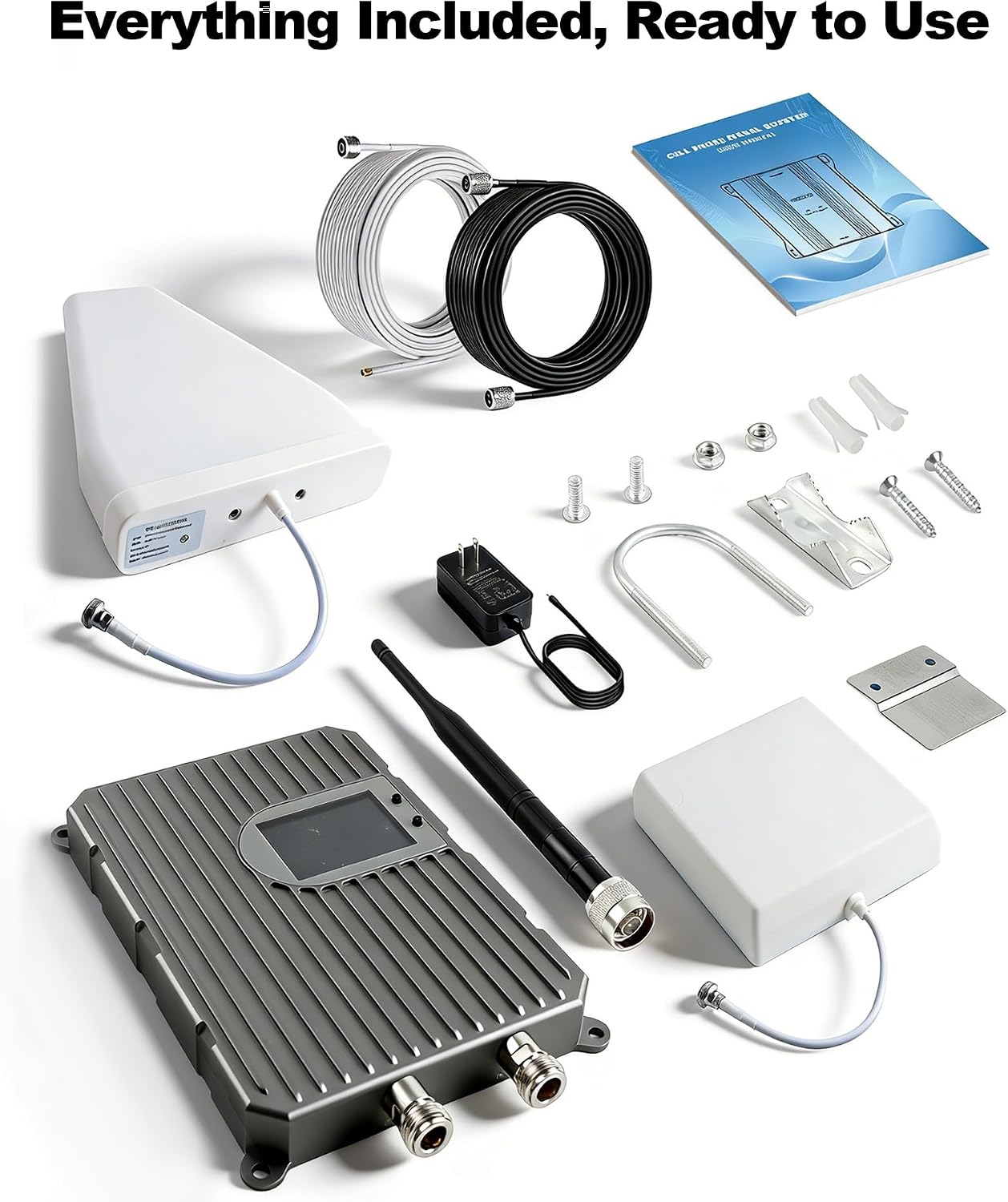Cell Phone Signal Booster for Home Office, Up to 7000 sq.ft, Compatible with Compatible with AT&T & T-Mobile &