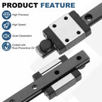 uxcell MGN7 200mm Linear Sliding Rail Guide, Linear Motion Guideway