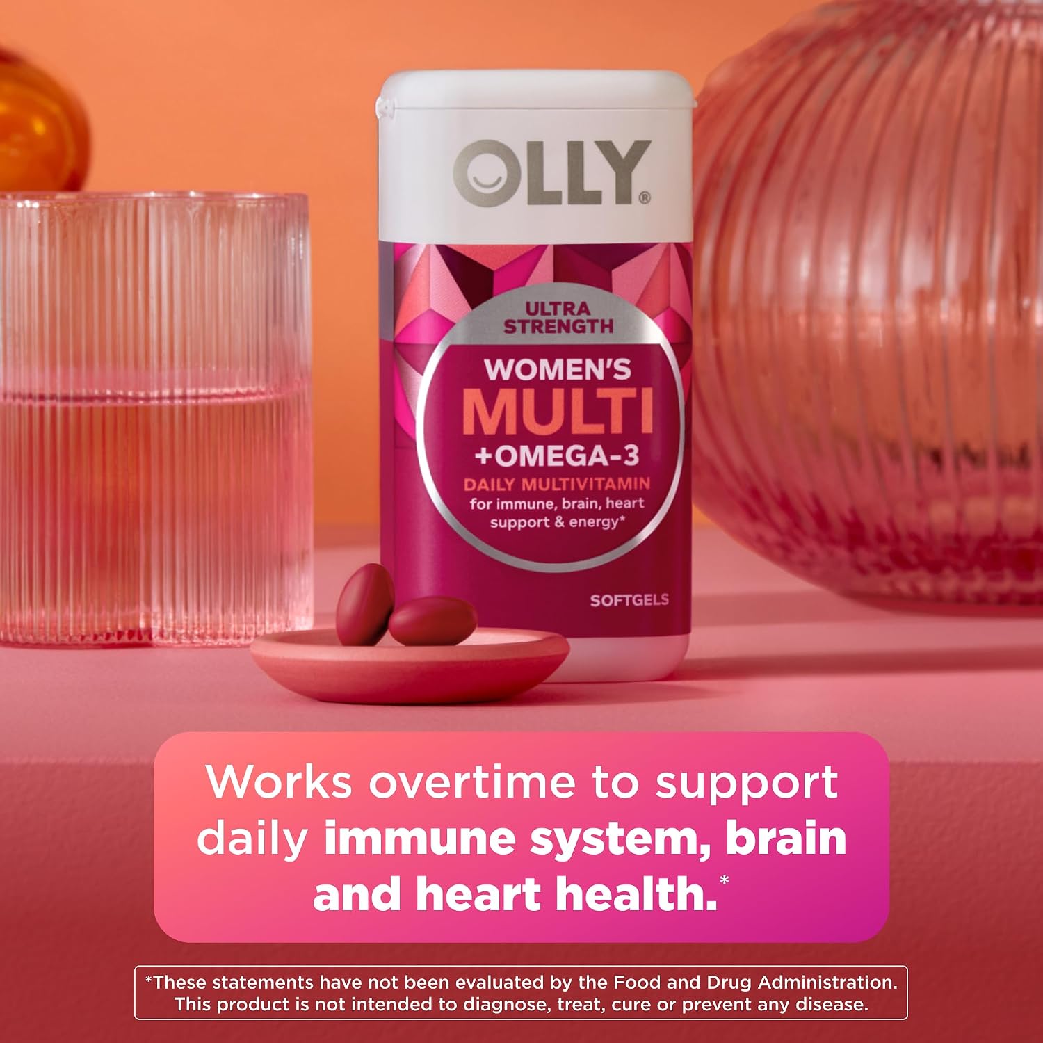 Ultra Strength Women's Multi Softgels, Overall Health and Immune Support, Omega-3s, Iron, Vitamins A, D, C, E, B12