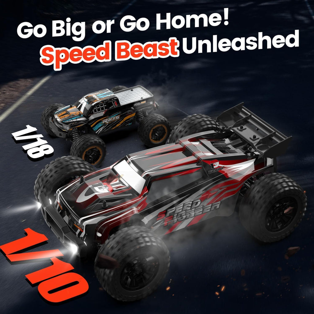 9206E DIY Extra Shell 1:10 Scale Large RC Cars,48+ KM/H Hobby Grade High Speed Remote Control Car for Adults Boys,All