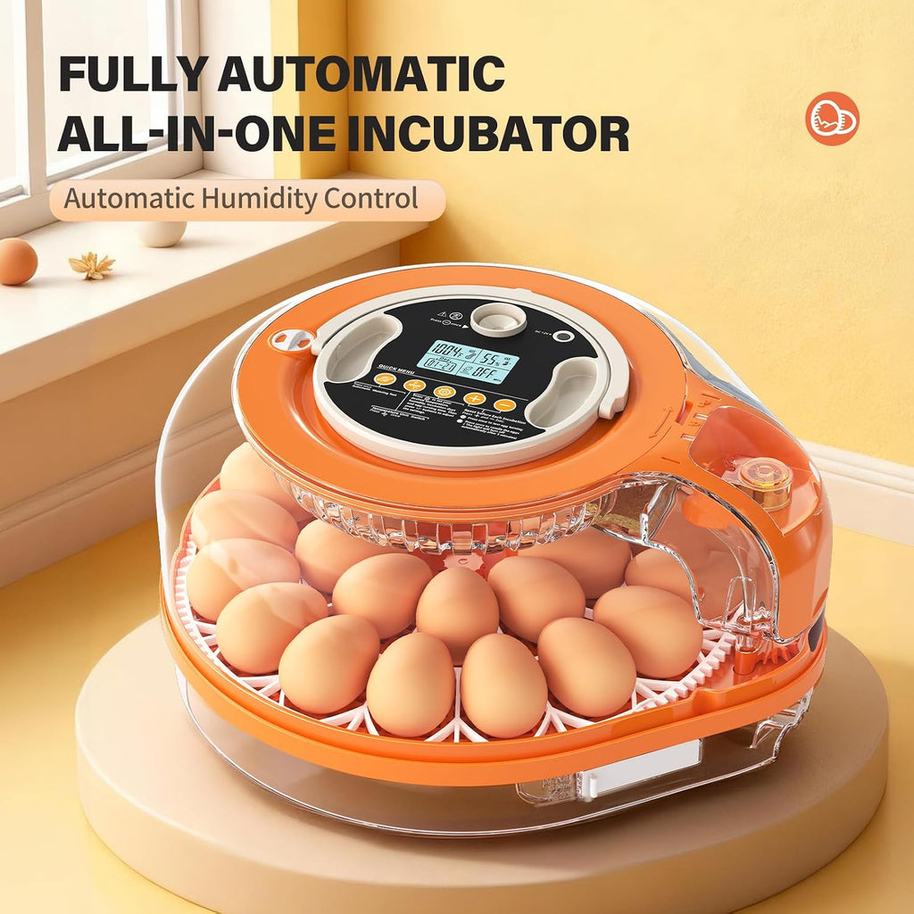 26-Egg Incubator for Hatching Eggs, Auto Turning, Temp & Humidity Control