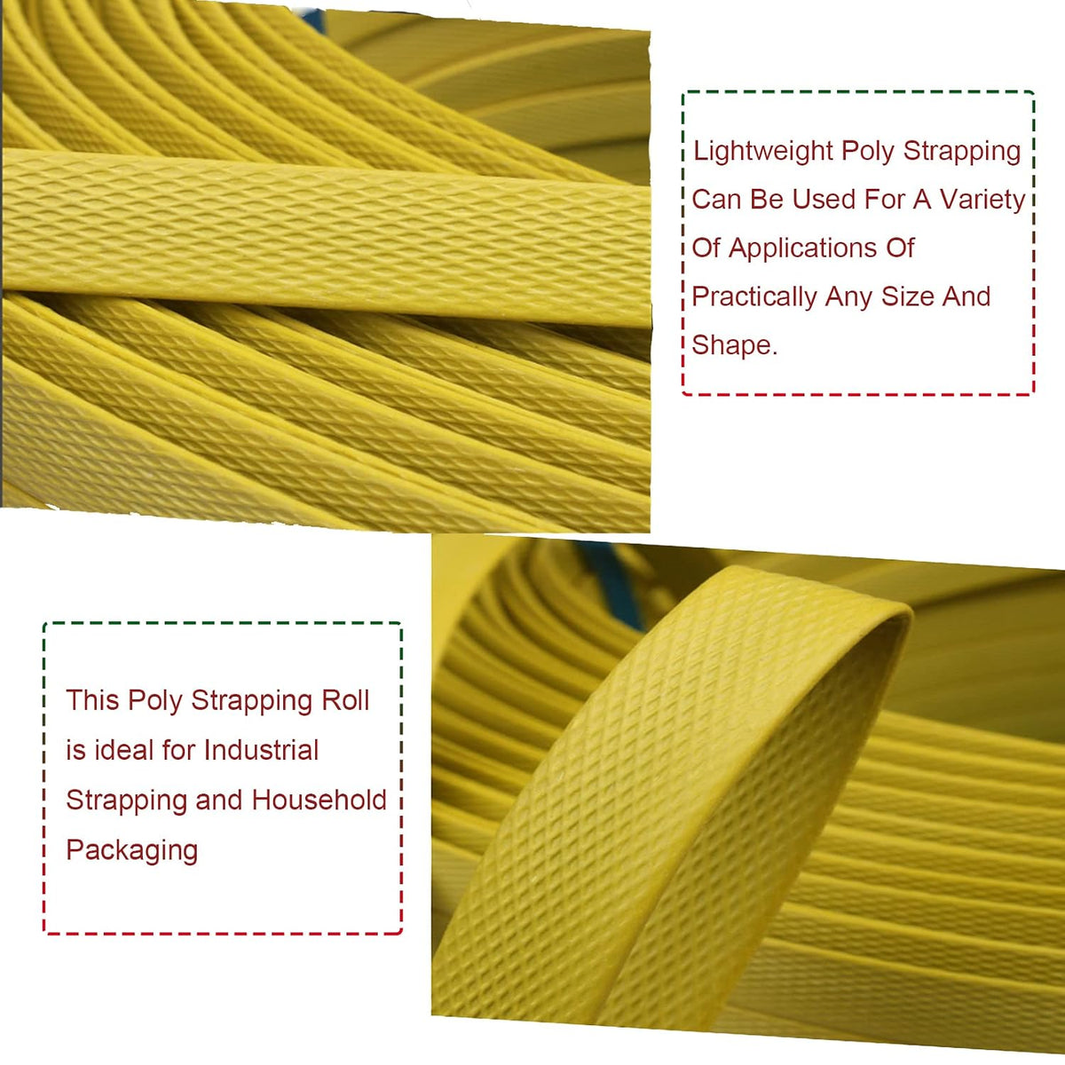 Poly Strapping Kit 1/2" x 330' Polypropylene Strapping w/ 50pc Metal Seals