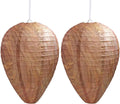2 Pack Fake Wasp Nest Decoy for Yellow Jackets and Wasps | Paper Build, Eaves/Garbage/Pool Areas, Territorial Hive