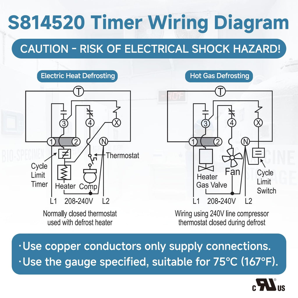 Nurfosttek S8145-20 Commercial Defrost Timer for Refrigeration Systems