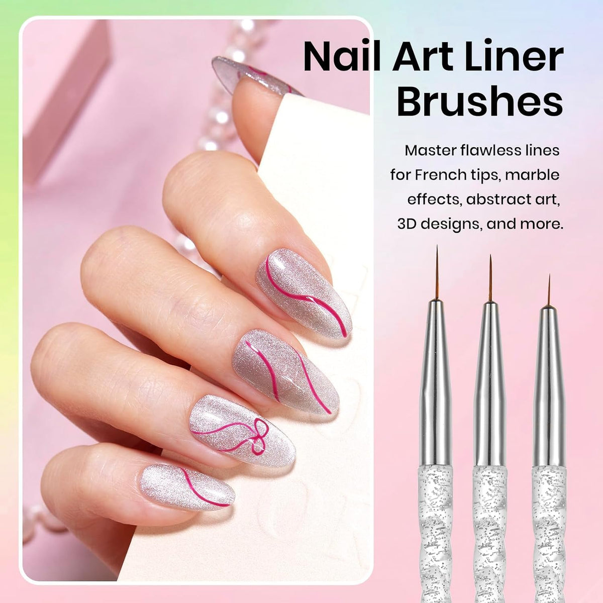 Beetles 31pcs Nail Art Brushes, Dotting Tools, Nail Art Pens, Dust Brush