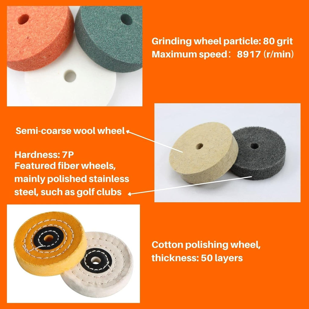 Grinding Wheel Buffing Wheels 7 Set 3 inch (8, Grinding Wheel Buffing Wheels 8 Set 3 inch)