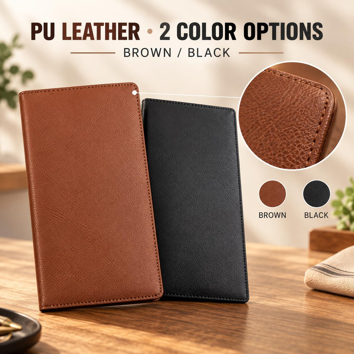 Custom Check Presenters for Restaurants, 5-60Pack, PU Leather