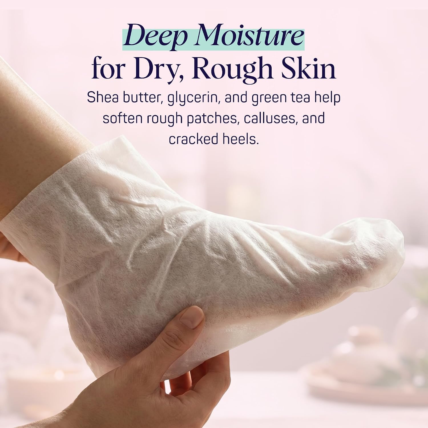 Moisturizing Foot Sockies | Foot Mask for Dry Cracked Feet | Tea Tree Oil Softening Booties | Callus Remover