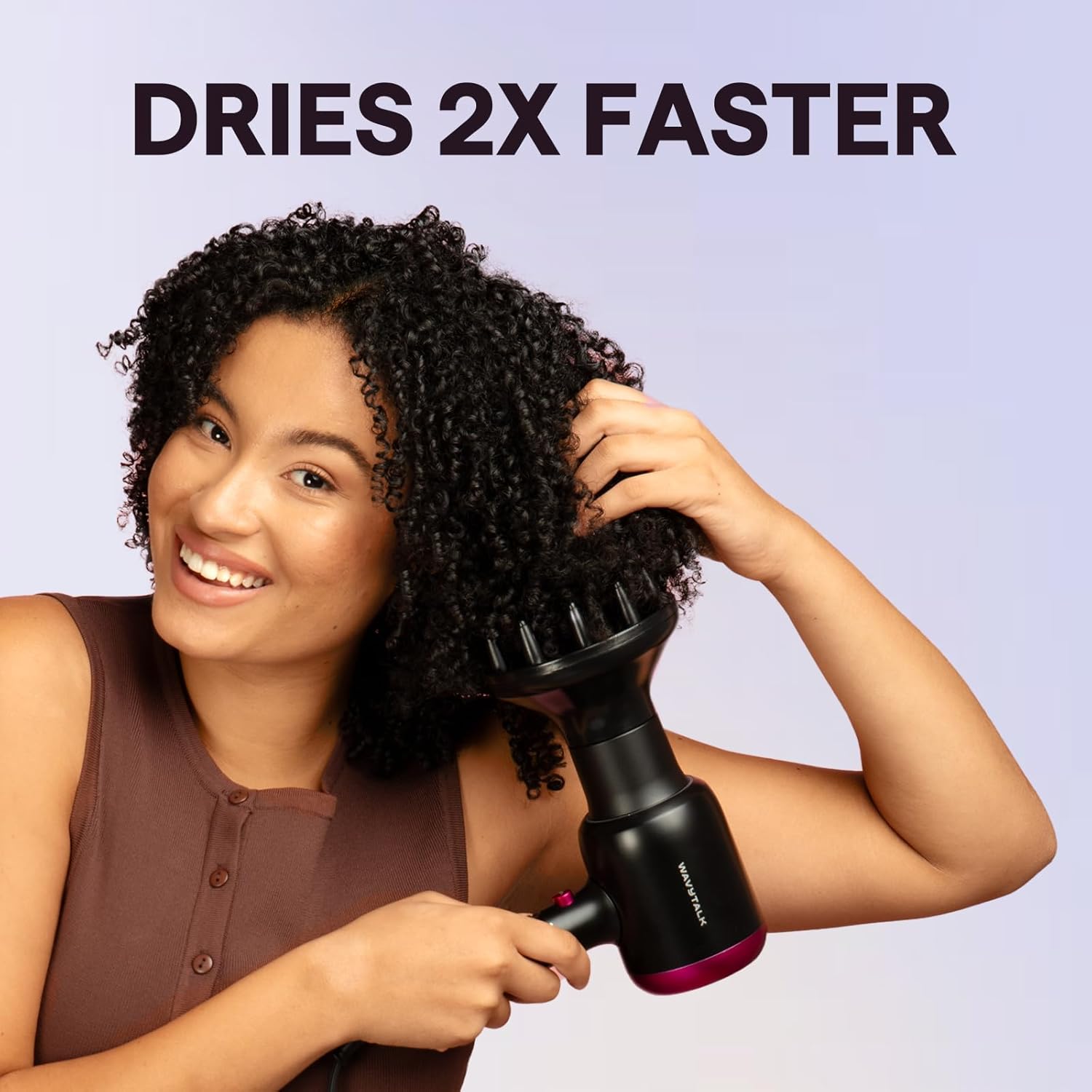 Hair Dryer with Diffuser, Blown Away Ionic Hair Dryer for Curly Hair with Comb, 1875W Fast Drying Blow Dryer with