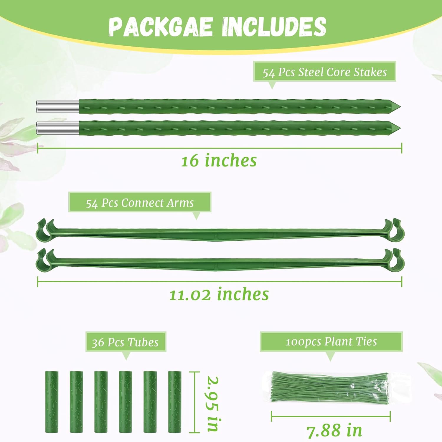 6-Pack Tomato Cage for Garden Plant Support- Up to 48inch Garden Stakes Tomato Cage, Tomato Trellis for Potted