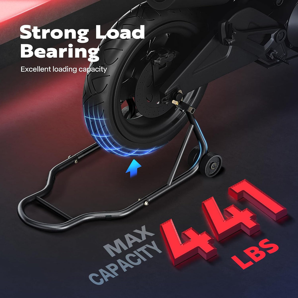 Motorcycle Stand 441 Lbs Capacity, Black