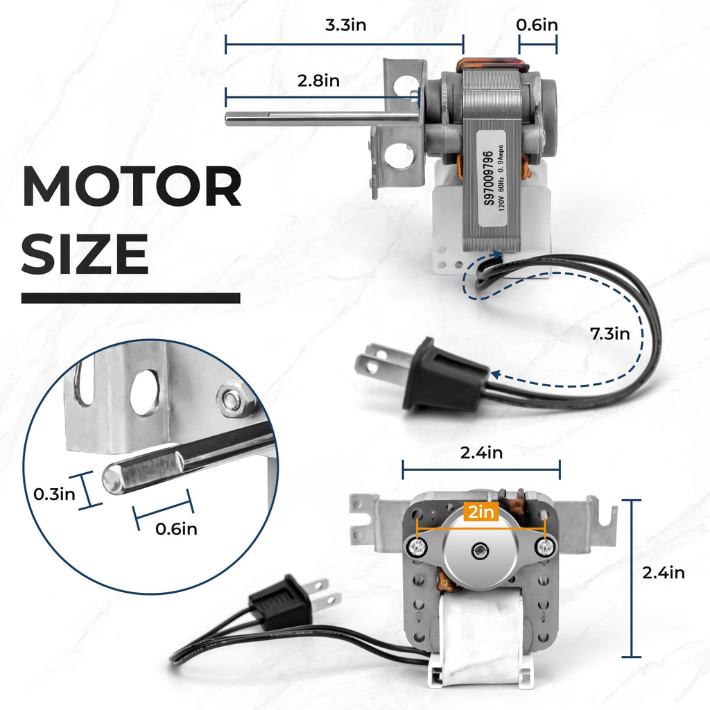 【Upgraded】 S97009796 Bathroom Replacement Fan Motor Blower Assembly Compatible with Br-oan Nu-Tone Bulb Heaters 162-E、G、J、K、L、M and 164-E、G、J、K、 L、M, Bathroom Exhaust Vent Fan Motor by Fetechmate