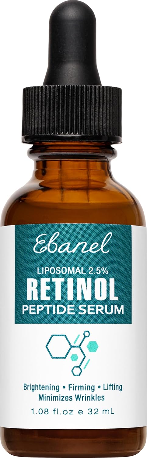 Retinol Serum for Face with Vitamin C, Peptides & Hyaluronic Acid | Anti-Aging Face Serum for Fine Lines, Uneven Skin
