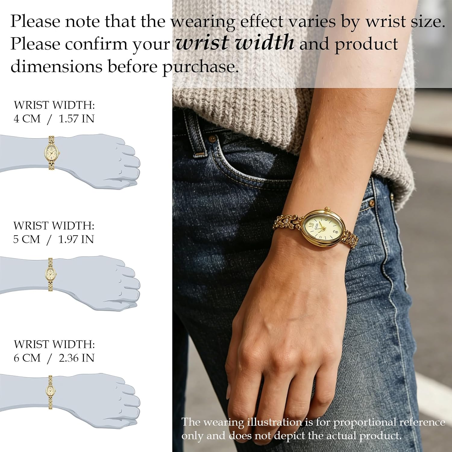 Gold Watches for Women Vintage Bracelet Watch Womens Dainty Gold Watch Wrist Watches for Women with Fold-Over Clasp