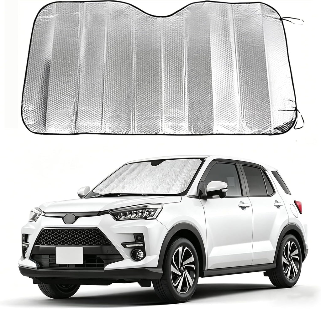 Car Windshield Sun Shade, Double Thickening Bubble Sun Shade, Foldable Front Window Sunshade with Suction Cups