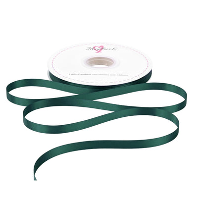 3/8 inch Hunter Green Double Faced Satin Ribbon 50 Yards