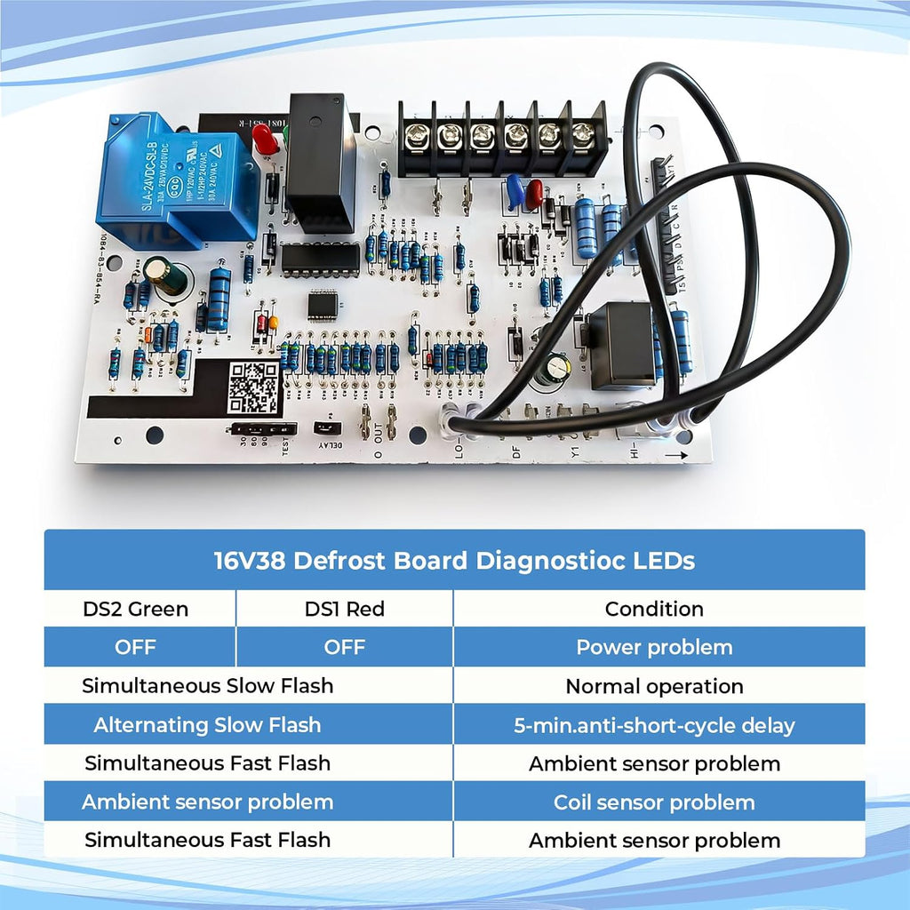 16V38 Upgraded Defrost Control Board Compatible with Lennox