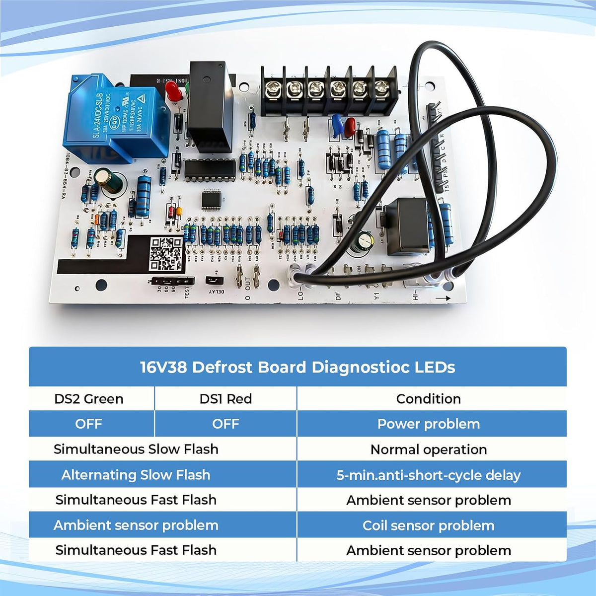 16V38 Upgraded Defrost Control Board Compatible with Lennox