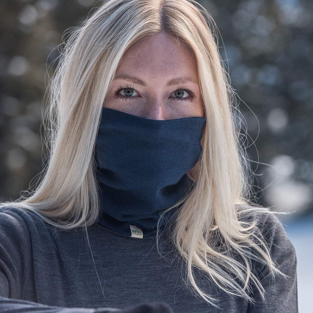 100% Merino Wool - Midweight Neck Gaiter - Skiing Neck Warmer - Winter Face Mask - Multipurpose Headwear