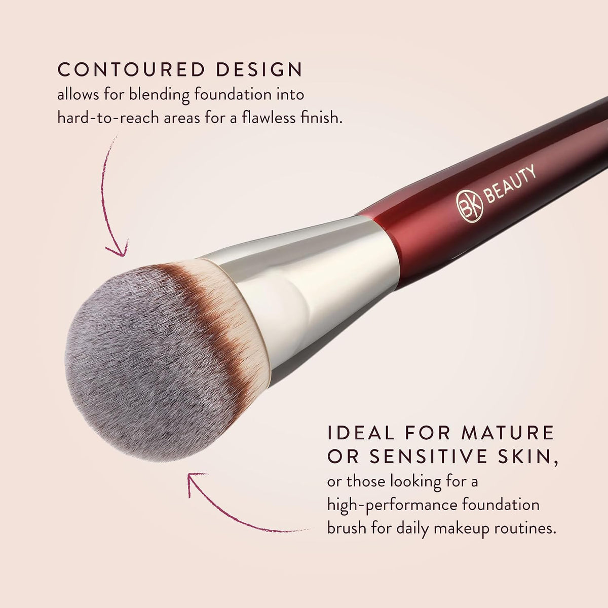 101 Contoured Foundation Brush for Liquid & Cream Makeup