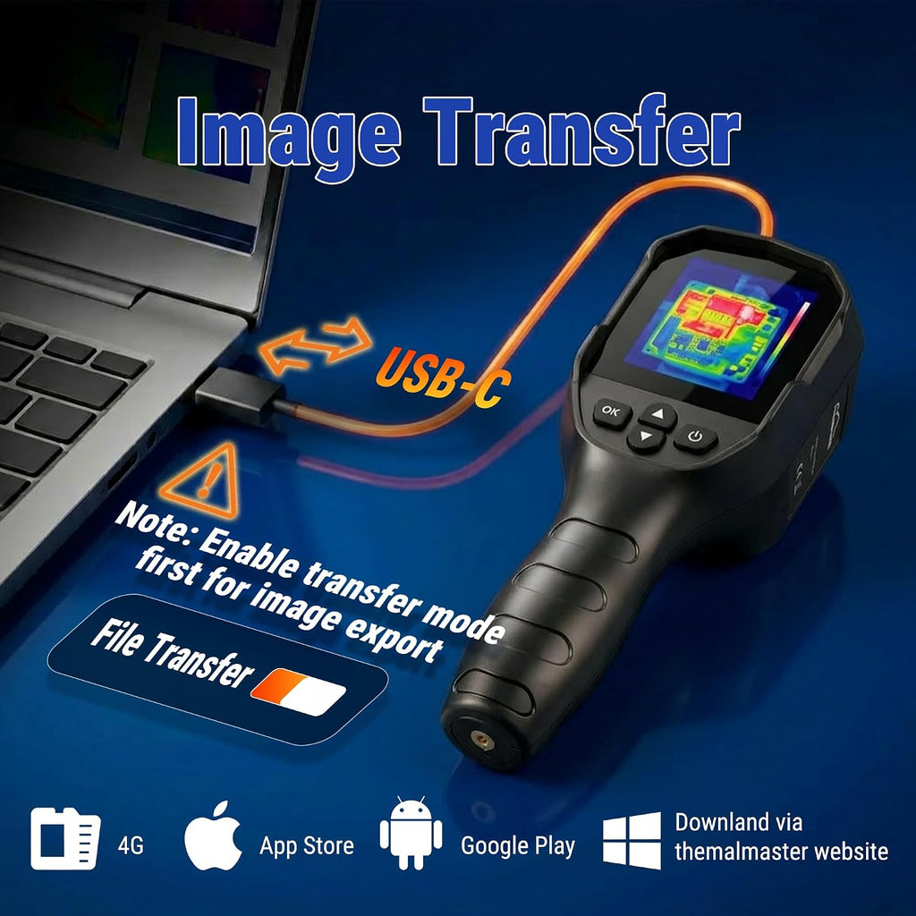 Thermal Imaging Camera 240 x 240 TISR Super Resolution, 25Hz Refresh Rate