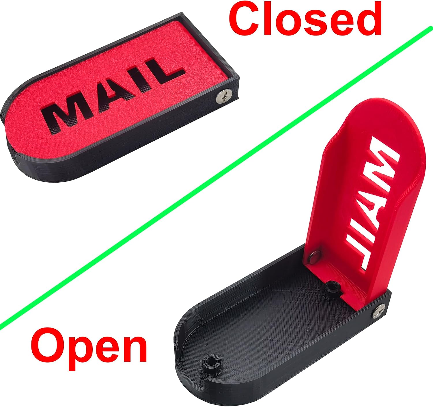 Azxhiralate Mailbox Flag, Plastic Mailbox Flag Replacement Kit, Upgraded Design Mail Box Door Replacement for All
