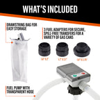 Deway Fuel Transfer Pump, Basic Clip-On Nozzle, 2.4 GPM Flow, 51 In Hose