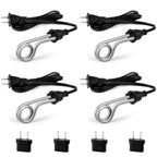 Copkim 4 Pcs Immersion Water Heater 300W Dual Voltage for Travel,Black