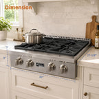 30" Professional Stainless Steel Gas Cooktop Gas Rangetop