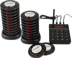 Restaurant Pager System, 10 Coaster Pagers, Food Ready Buzzers