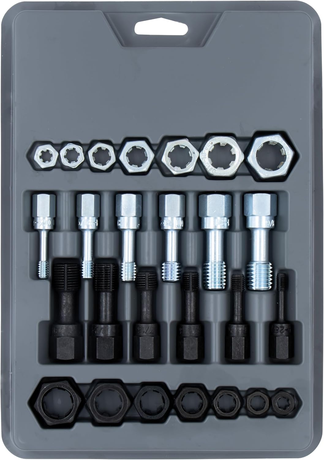 Lang Tools 2581 26-Piece Thread Restorer Tap and Die Set, black