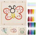 Montessori Wooden Lacing Toys for Toddlers and Kids Ages 2-4 5-7, Sewing Kit Fine Motor Skill Busy Board, Education