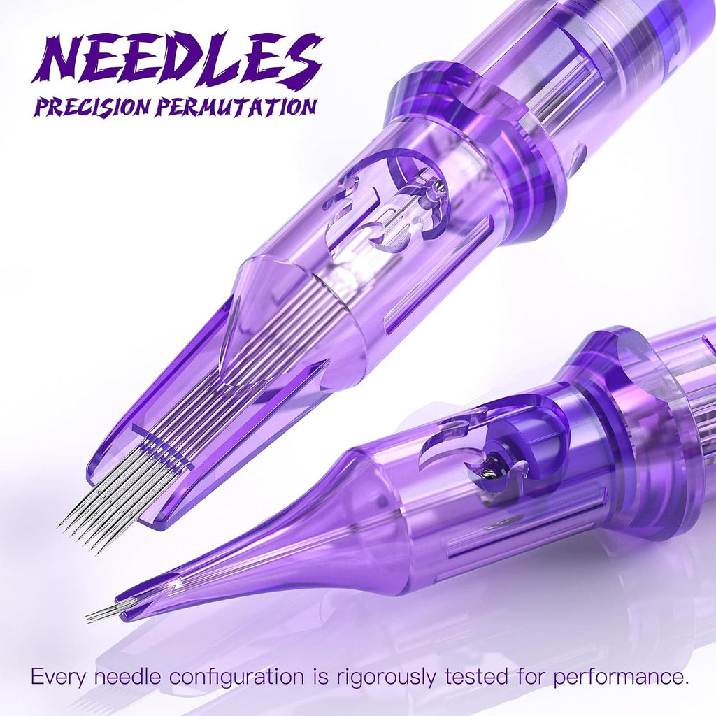 Cartridge Needles, 20pcs Mixed Sizes 3RL 7RL 5RS 7M1 Disposable Tattoo Needles Cartridge Round Liner Shader Magnum