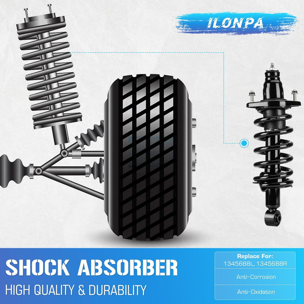 ILONPA Rear Struts Shocks for 2007-2011 Honda CR-V 2.4L (4WD, AWD, FWD)