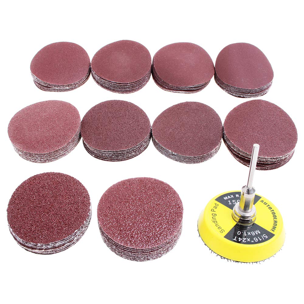 2 Inch Sanding Discs Kit Drill Sanding Attachment, 40-400 Grit