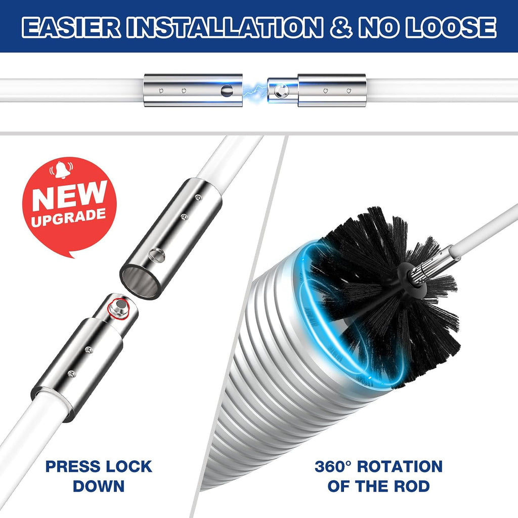 32 Feet Dryer Vent Cleaner Kit, Flexible Lint Remover