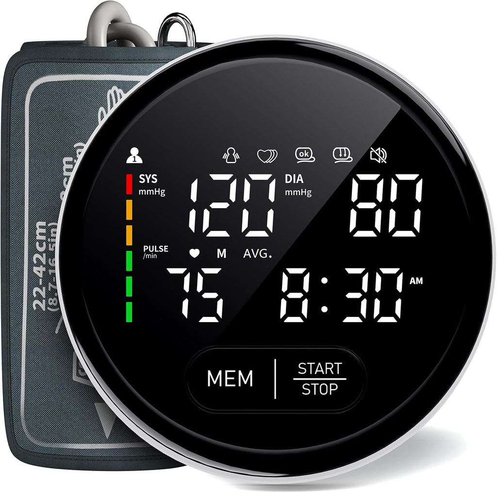 Blood Pressure Monitor Upper Arm Automatic Monitors for Home Use Adjustable 8.7"-16.5" Cuff Voice Broadcast Large