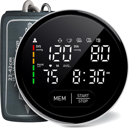 Blood Pressure Monitor Upper Arm Automatic Monitors for Home Use Adjustable 8.7"-16.5" Cuff Voice Broadcast Large