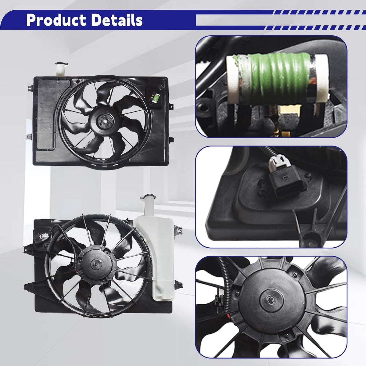 Engine Radiator Cooling Fan Replacement for Elantra 2017-2019
