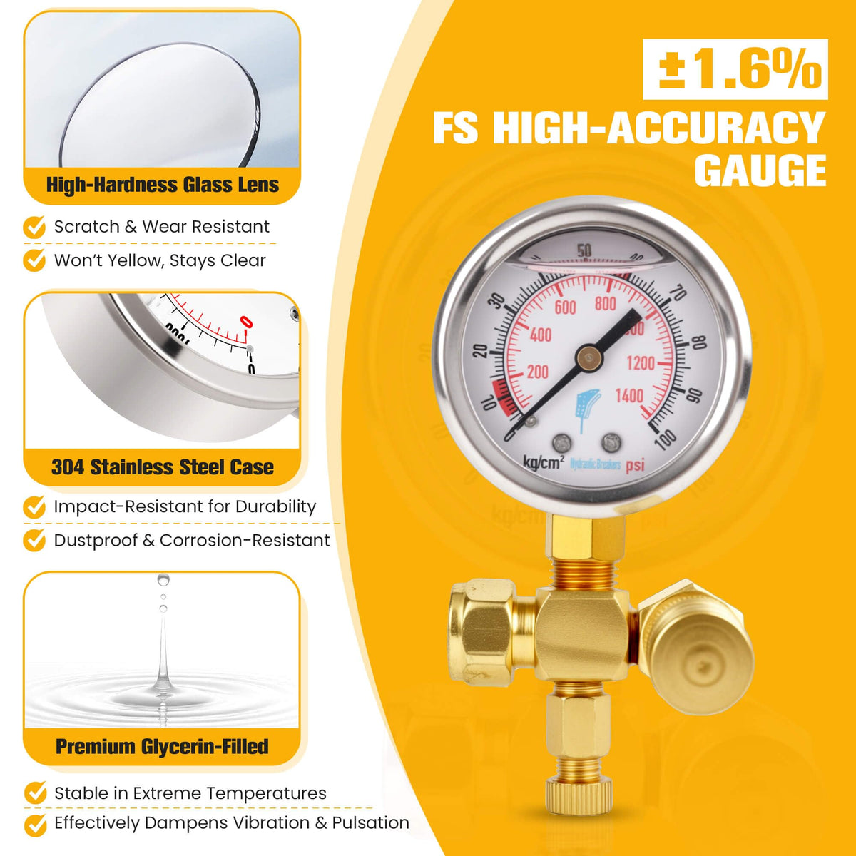 KAVLIRA Hydraulic Pressure Test Kit for Hydraulic Breaker Nitrogen Charging