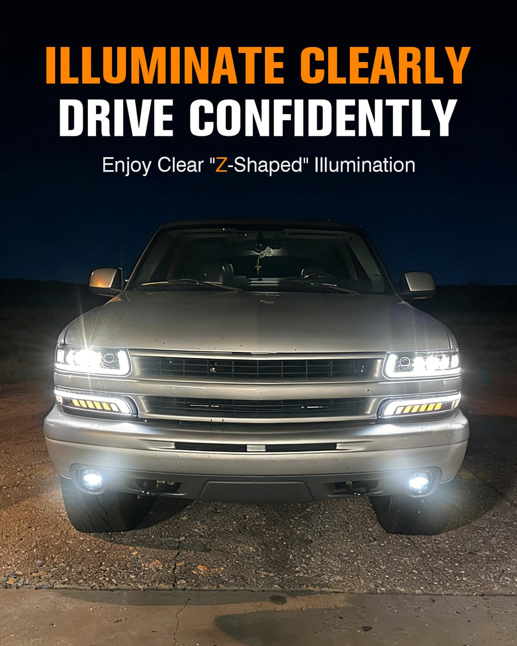 LED Headlight for 1999-2002 Chevy Silverado 1500 2500,00-06 Tahoe Suburban