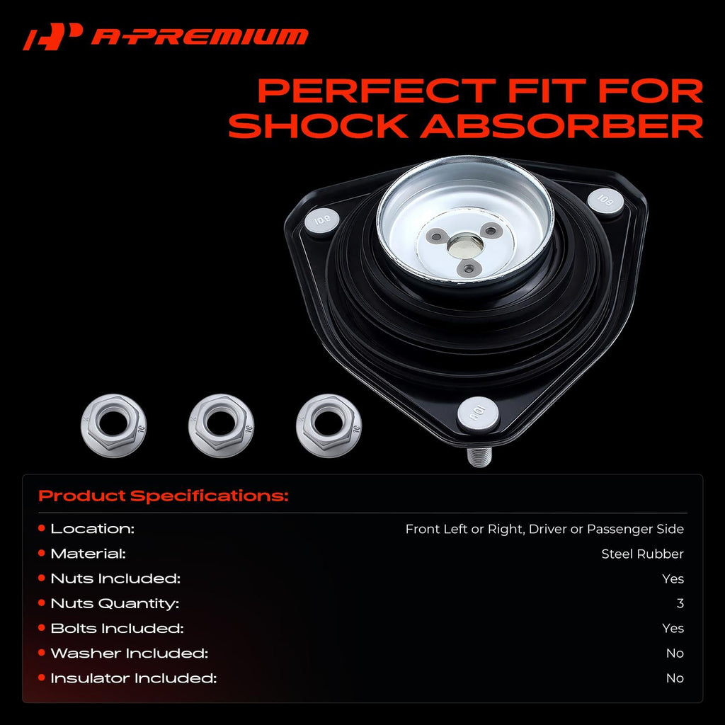 A-Premium Front Left or Right Suspension Strut Mount Compatible with Toyota