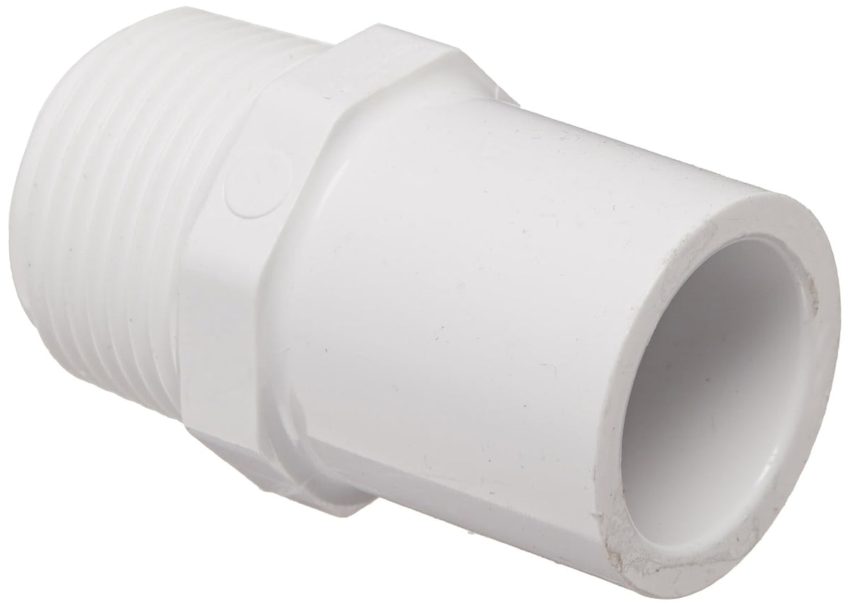 Spears 461 Series PVC Pipe Fitting, Adapter, Schedule 40, 3/4" NPT Male x 3/4" Spigot