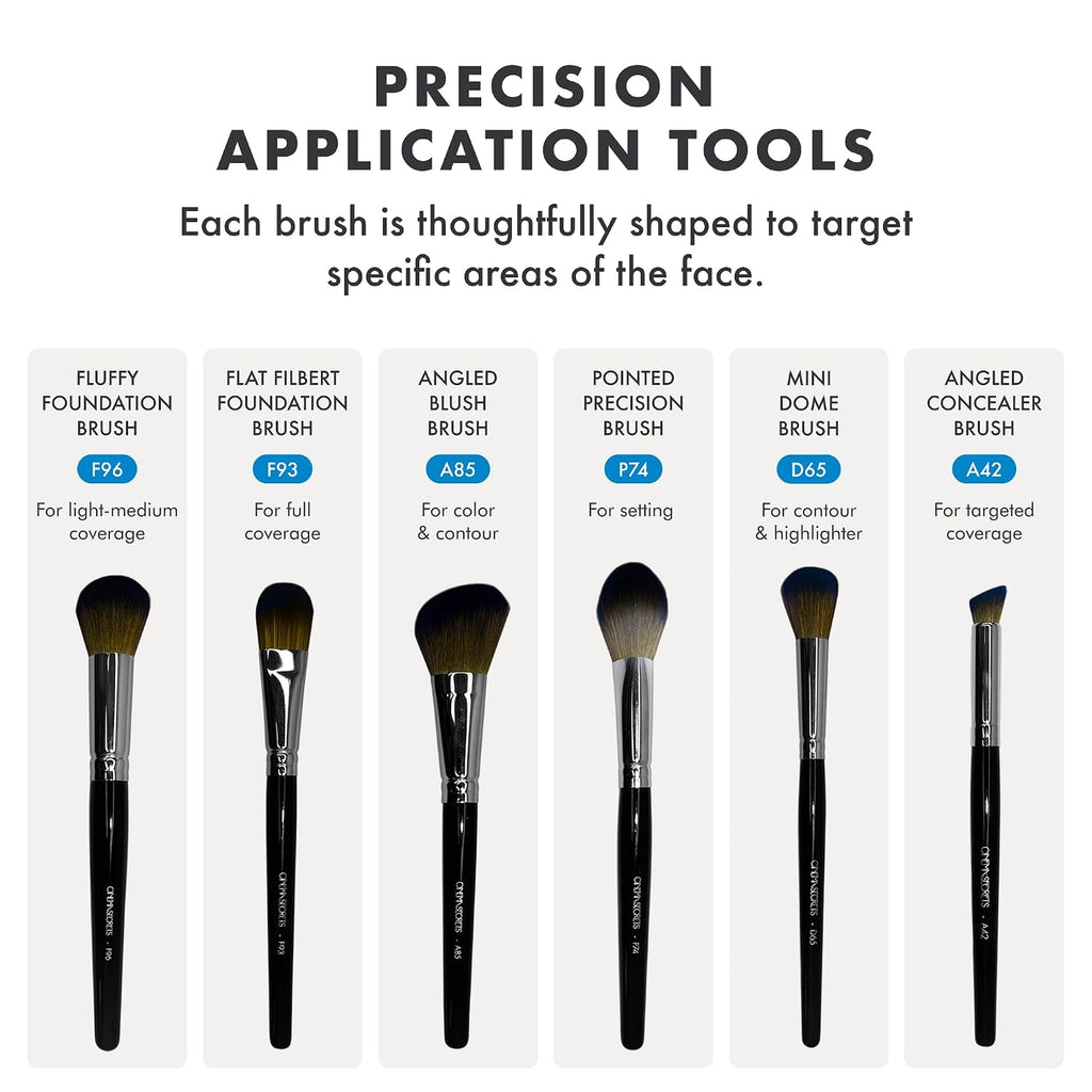 6-Piece Face Makeup Brush Set & Setting Spray, 3.4 Fl Oz