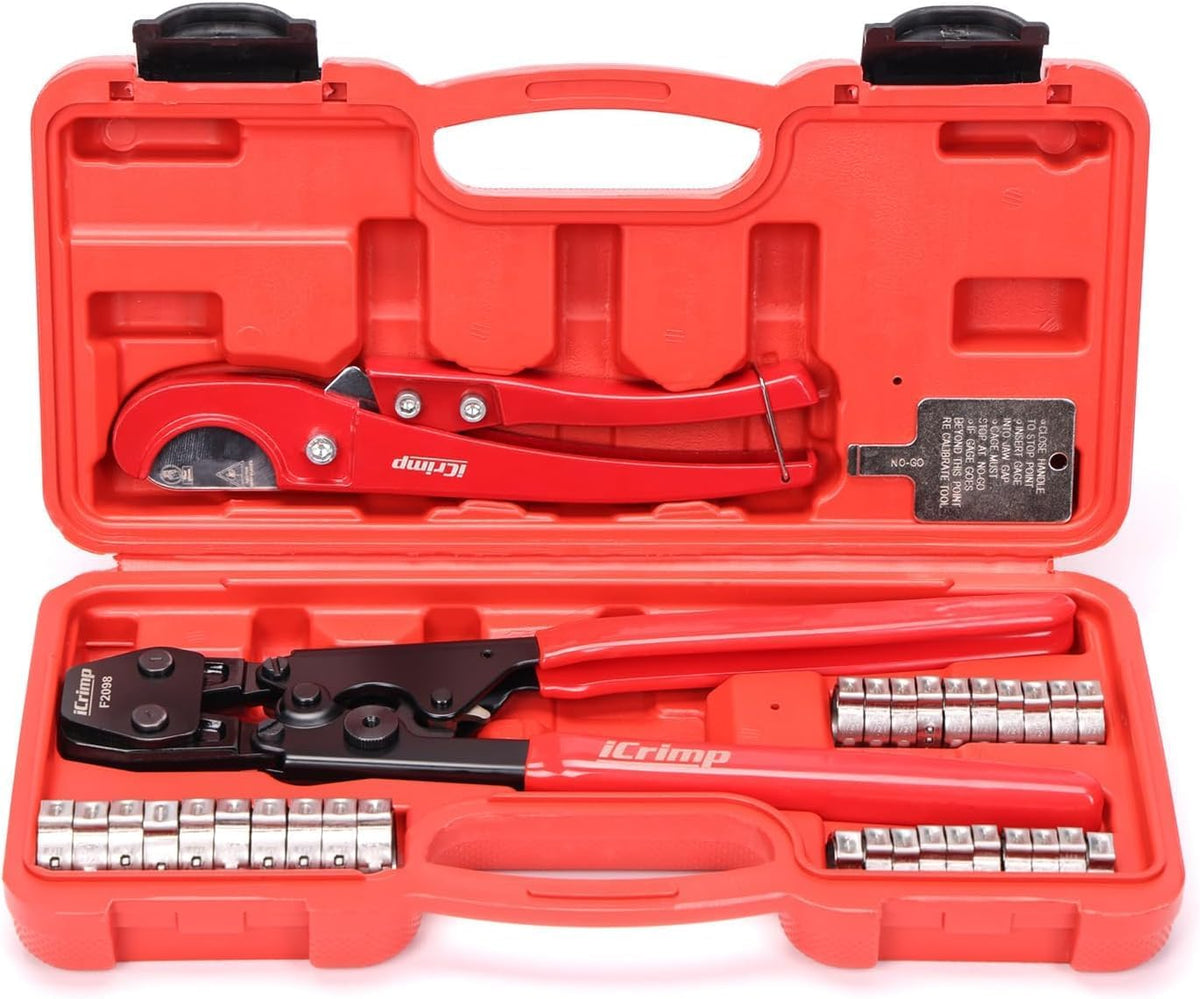 iCrimp PEX Pipe Clamp Crimping Tool Kit for Stainless Steel Clamps