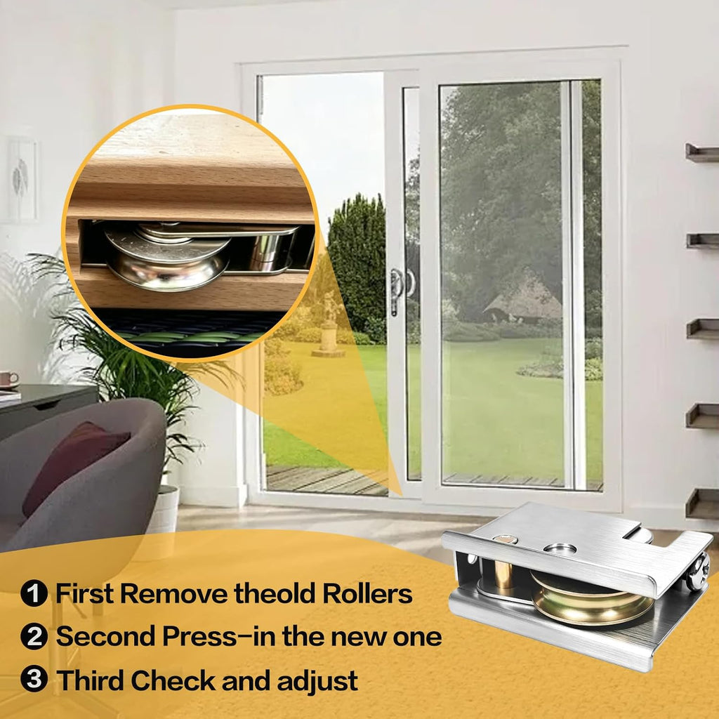 0C5Y00P0 Sliding Door Rollers ReplacementCompatible with Pella 1992-Present