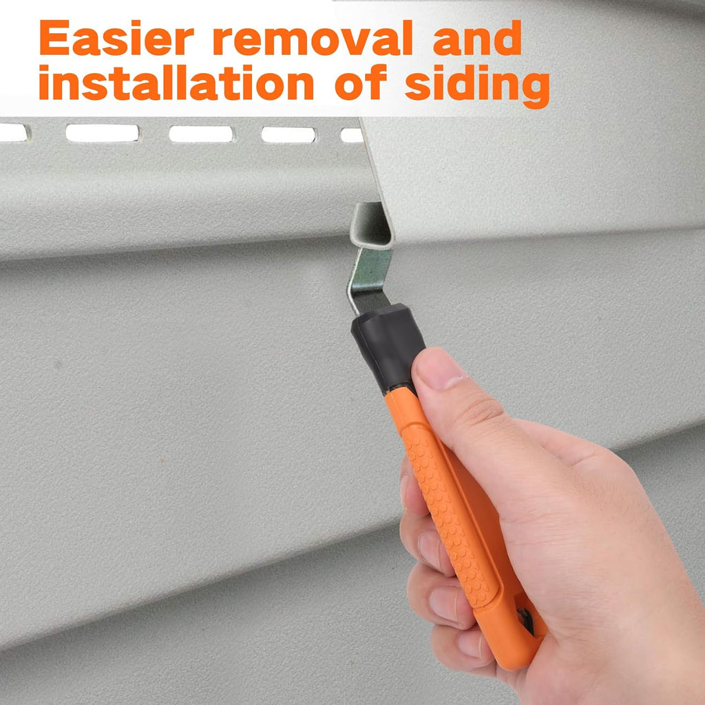 Vinyl Siding Removal Tool with Extra Long Handle- Steel Blade Non-Slip Grip Handle for Installation and Removal Tool