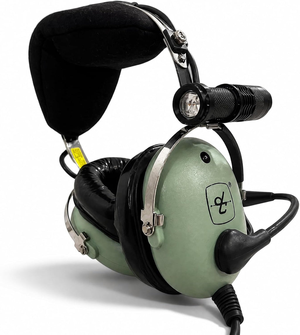 Pilot Flashlight – Headset Mount, Red Light, SOS Strobe